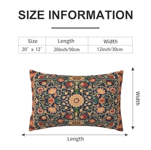 William Morris Vintage Floral 20x12 inches Throw Pillow Covers Cushion Covers for Couch Home Bed Living Room Decorative Pillow Cases - color: Color-11, size: 20" x 12" (Pack of 1)
