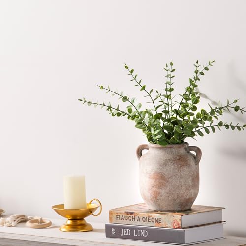 Vanselia Ceramic Flower Vase Home Table Decor Living Room Farmhouse 6 in - color: 6" Retro