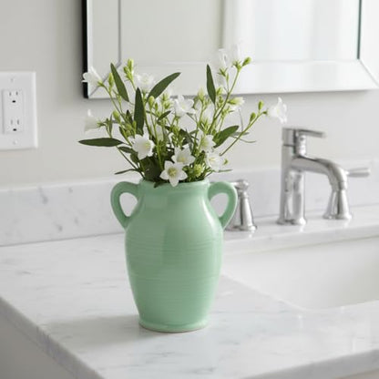 Sunddo Green Ceramic Flower Vase, 8 Inch - color: Mint Green - 8, size: 8 Inch