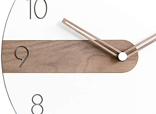 Stephanie Imports Modern Minimalist Exposed Wood Silent Wall Clock (Numerical) - color: Raw Wood