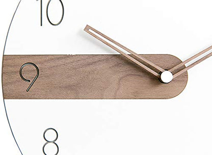 Stephanie Imports Modern Minimalist Exposed Wood Silent Wall Clock (Numerical) - color: Raw Wood