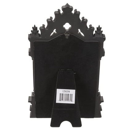 Pacific Giftware Gothic Cathedric Mirror, 10.83-inch Height, Resin, Black, Home Décor, Tabletop Décor, Halloween