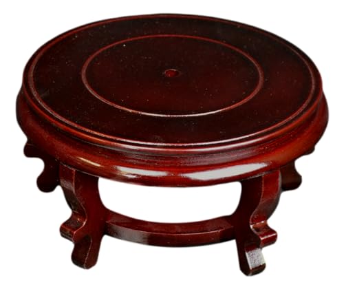12.5" Wooden Fishbowl Display Vase Planter Stand - size: 12.5 inches
