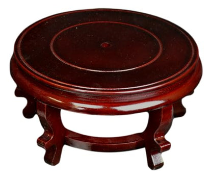 12.5" Wooden Fishbowl Display Vase Planter Stand - size: 12.5 inches