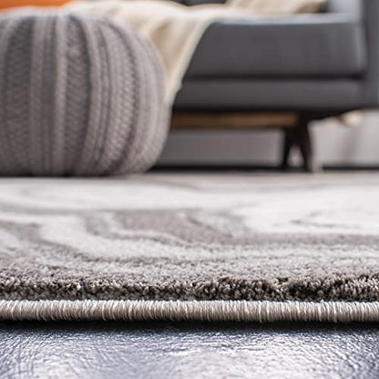 SAFAVIEH Craft Collection Runner Rug - 2'3" x 6', Grey & Silver, Modern Abstract Design, Non-Shedding & Easy Care, Ideal for High Traffic Areas in Living Room, Bedroom (CFT819G) - color: Grey/Silver, size: 2'3" x 6' (Runner)