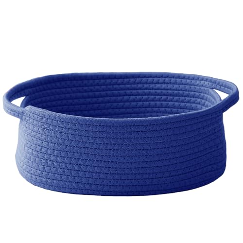JMvicyroam Small Woven Basket, Empty Gift Basket, Navy Blue/1 Pack - color: Navy Blue, size: 1 Pack