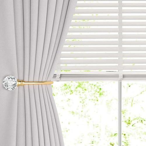 Groleca U Shaped Metal Curtain Holdbacks, Curtain Tiebacks, 4 Pack, Gold - color: 4 Pcs, Gold