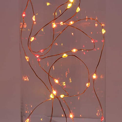 QBIS Halloween Lights, 40 LEDs, Red Orange Yellow, Battery Operated, 2 Pack - size: 40