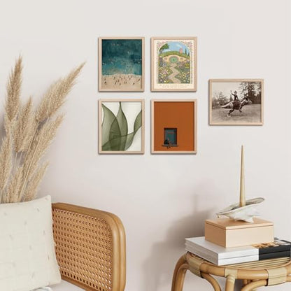 Framed Beach Scene Wall Art Beachy Coastal Canvas Art Prints - color: Beach Art, size: 10"L x 8"W