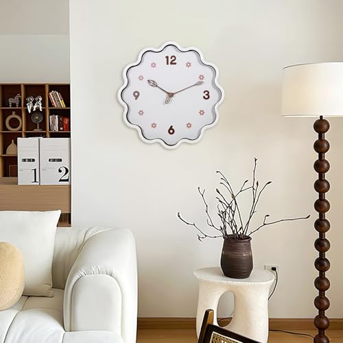 Wall Clock, Modern 14 Inch, White