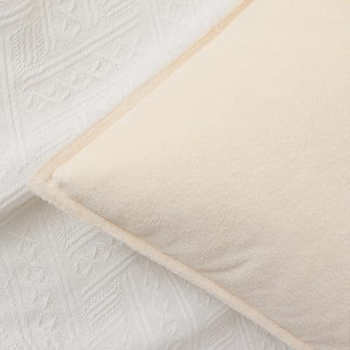 Kevin Textile Soft Waterproof Pillow Covers 20x20 Inch 2 Pack, Beige - color: Beige, size: 20" x 20" (Pack of 2)