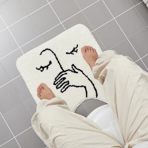 Drydiet Toilet Rug U Shaped Washable Rugs, Stick Figure - style: Stick Figure