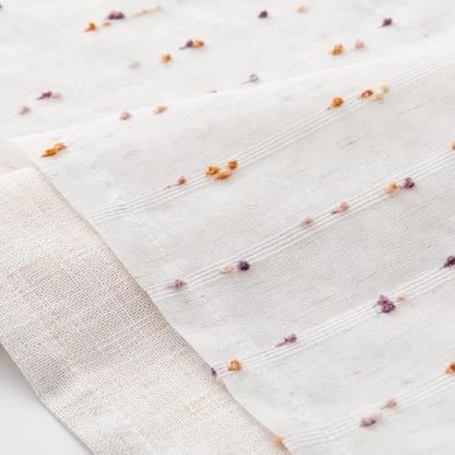 jinchan Kitchen Valance Curtain Double Layers, 50x16, 1 Panel, Amber Bloom - color: Double | Dottie Amber Bloom, size: 50"W x 16"L (Pack of 1)