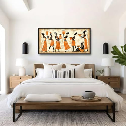 Voxlyra Framed African American Women Wall Art for Living Room 60'' × 30'' - color: African Women
