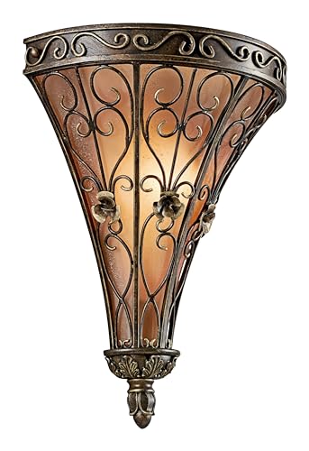 Kichler Marchesa 14.75" 1-Light Wall Sconce Light, Terrene Bronze