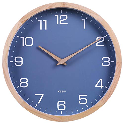 Kesin Wall Clock 12 Inch Silent Non Ticking Wood Wall Clocks Modern Simple