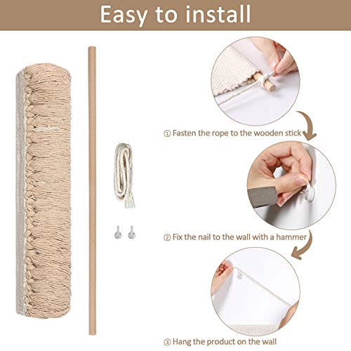 Dremisland Macrame Wall Hanging Macrame Wall Decor Bohemian Beige Tapestry - color: Beige Wool Ball