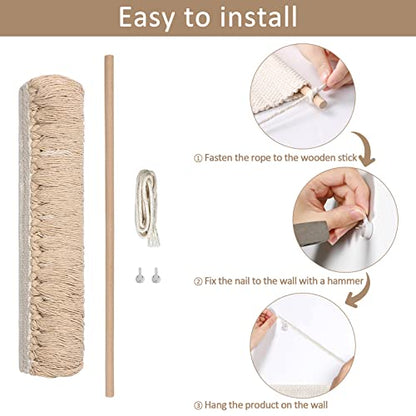 Dremisland Macrame Wall Hanging Macrame Wall Decor Bohemian Beige Tapestry - color: Beige Wool Ball