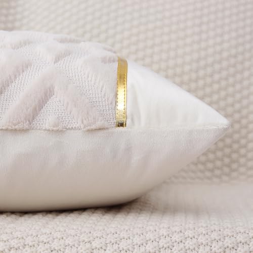 Luxury Patchwork Tufted Throw Pillow Cover 16x16 Inch Set of 2 - color: Beige, size: 16" x 16" (Pack of 2)