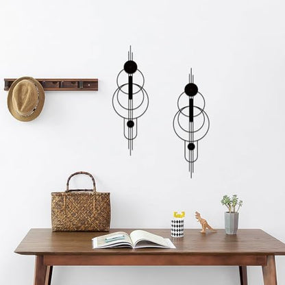 ruelen 2 Pcs Small Metal Abstract Wall Art - color: Geom 80