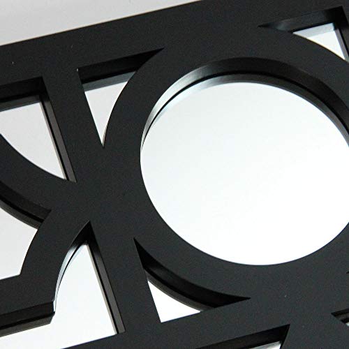 Northlight 29.5" Black Framed Geometric Style Rectangular Wall Mirror