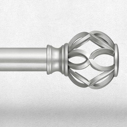 Silver Curtain Rod 36-60 Inch, 1 Inch Curtain Rods for Windows - color: Silver, size: 36"-60" (1 Pack)