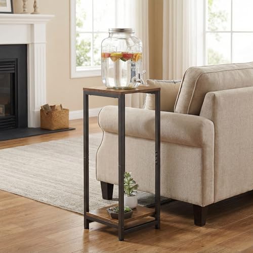 2-Tier Tall Plant Stand Indoor, Small Square Side Table for Home - size: 2-Tier