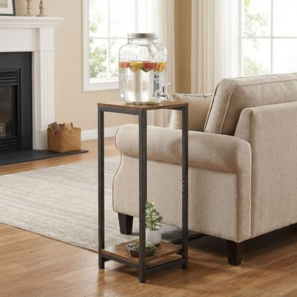 2-Tier Tall Plant Stand Indoor, Small Square Side Table for Home - size: 2-Tier