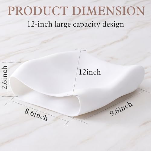 Qinyoung 12" Decorative Tray for Coffee Table, Modern Living Centerpiece