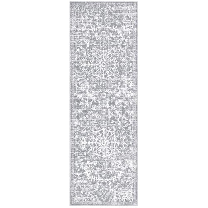 Pauwer Hallway Runner Rug 2x6, Washable Boho Kitchen Runner, Grey White - color: Grey White, size: 2' x 6' (Runner)