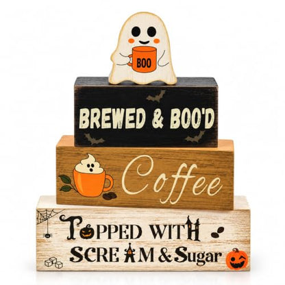 Cute Halloween Table Decor, Wooden Halloween Kitchen Decor