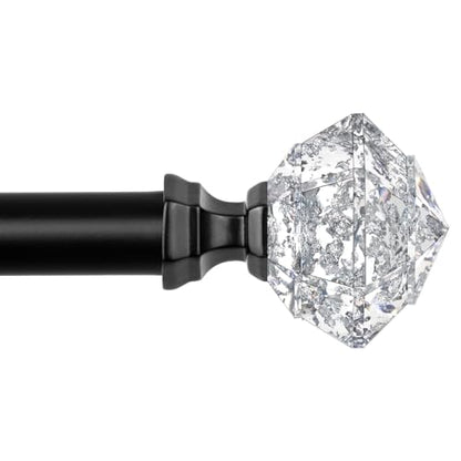 TONIAL Black Translucent Replacement Finials for 3/4 Inch Curtain Rod - color: Black