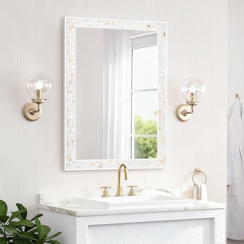 20x28 Inch Mosaic Rectangle Mirrors for Wall - size: 28"L x 20"W