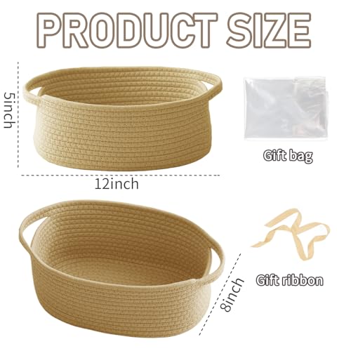 JMvicyroam Small Woven Basket, Empty Gift Basket, Jute/1 Pack - color: Jute, size: 1 Pack