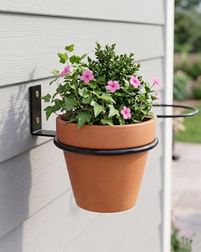vensovo 6 Pack 8 Inch Metal Wall Planter Rings with Mounting Hooks - size: 8 Inch