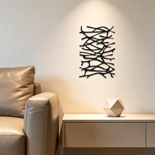 Slickss Abstract Tree Wall Art Black Metal Wall Decor