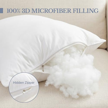Leeden 18x18 Throw Pillow Inserts Set of 2-100% Cotton Cover - size: 18x18 Inch