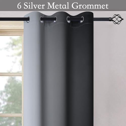 SimpleHome Ombre Black to Grey White Curtains for Living Room 42Wx45L - color: Black, size: 42"W x 45"L (Pack of 2)