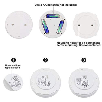 LUXSWAY Wirelss LED Spotlights Battery Art Lights with 2Remote Dimmable Accent Lights Display Picture Lights with Rotatable Head Stick On Wall Lights for Poster Dartboard Artwork-2Pack - color: White-2Pack