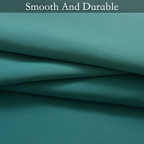 SimpleHome Teal to Grey White Ombre Room Darkening Curtains 63 Inch - color: Teal to Grayish White, size: 42"W x 63"L (Pack of 2)