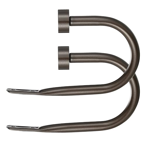 Premium Curtain Holdback, Quality Metal Decorative Curtain Holdbacks with Zinc Alloy Cap Finials,Rust-Proof, Set of 2 Window Curtain Holdbacks,Dark Bronze - color: Dark Bronze