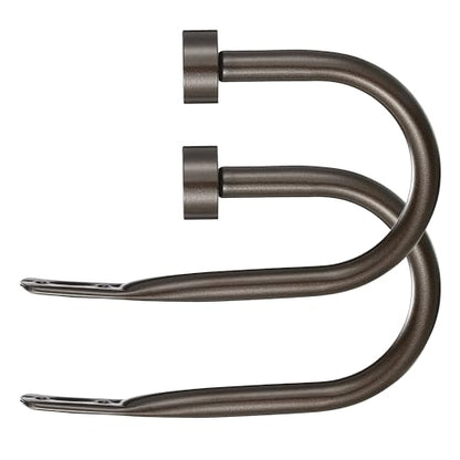 Premium Curtain Holdback, Quality Metal Decorative Curtain Holdbacks with Zinc Alloy Cap Finials,Rust-Proof, Set of 2 Window Curtain Holdbacks,Dark Bronze - color: Dark Bronze