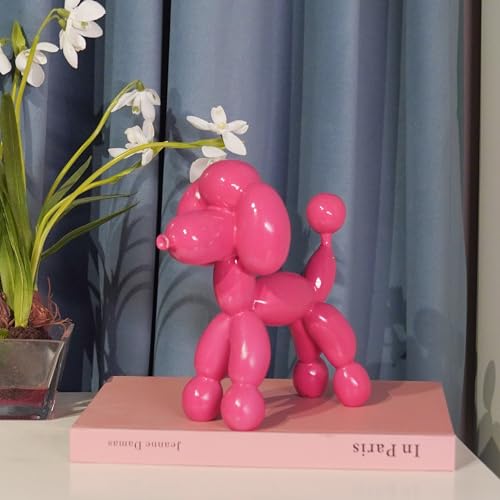 Guichifun Balloon Dog Décor Sculpture, Pink, 7" - color: Pink