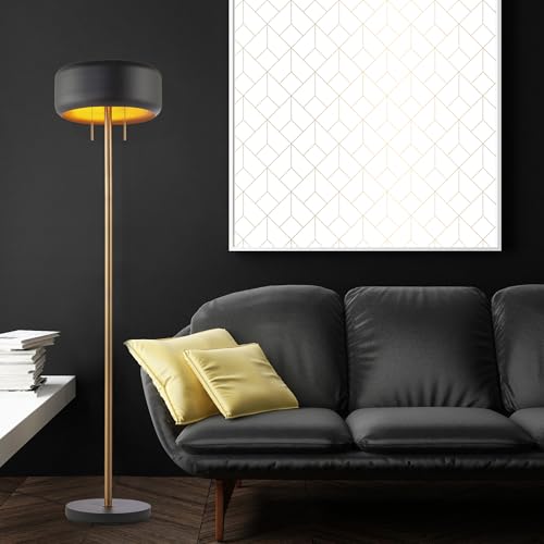 Globe Electric 67346 Novogratz x Floor Lamp, Dark Gray - color: Dark Gray