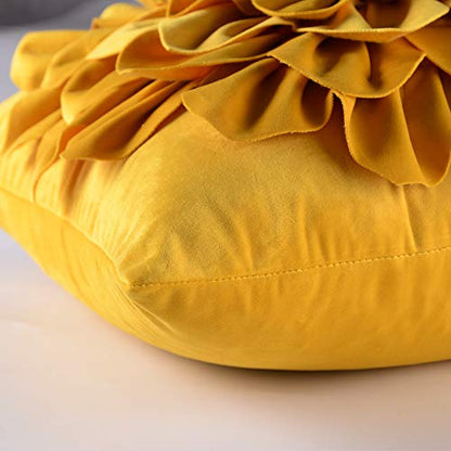 OiseauVoler Decorative 3D Throw Pillow Covers Aesthetic Yellow 18x18 Inch - color: Yellow