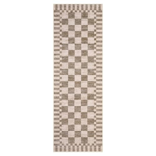 GarveeHome 2x6 Kitchen Runner Rug Non Slip Washable Runner Rug for Hallway - color: Brown, size: 2' x 6' (Rectangular)