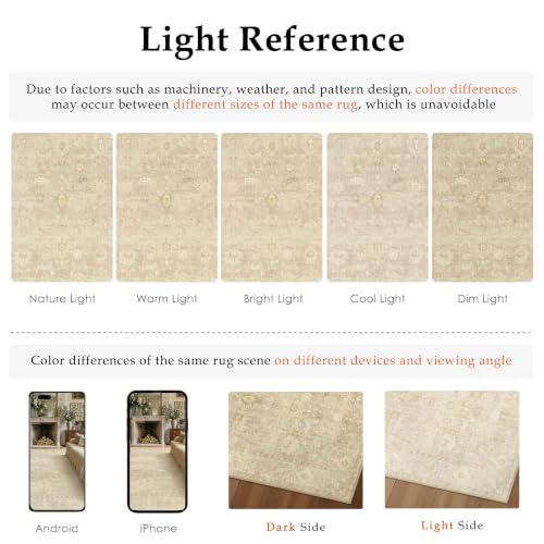 2x3 Beige Neutral Floral Area Rug - color: Beige, size: 2' x 3' (Rectangular)