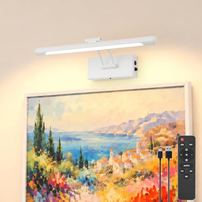 Battery Operated Picture Light for Wall,White 15.7-Inch - color: White, size: 15.7 Inch