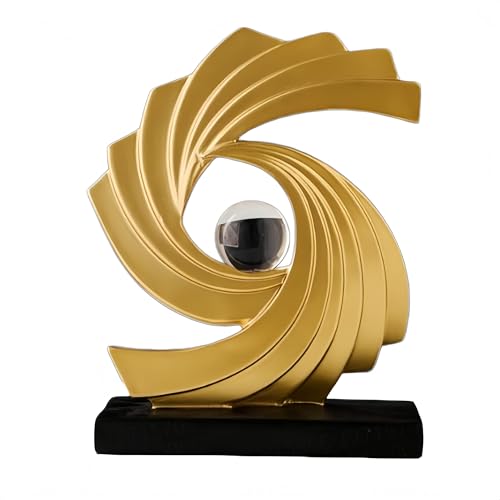 AWNR Gold Decorations Modern Abstract Art Sculpture Living Room Decor - color: Gold