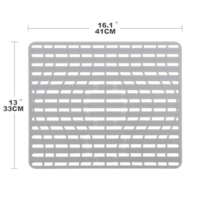 Nice Day® Good Grips Silicone Sink Mat,Ceramic glass mat (2 Packs)16"x12.9" - size: 13" x 16"